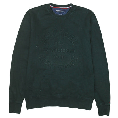 Mens UK Size S Tommy Hilfiger Green Pullover Sweatshirt