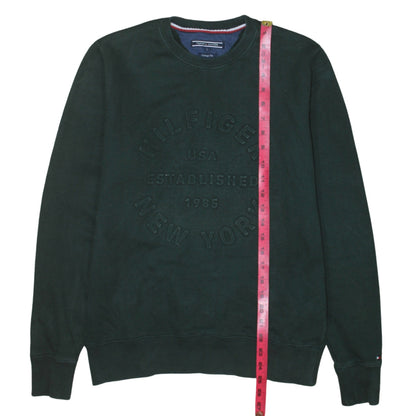 Mens UK Size S Tommy Hilfiger Green Pullover Sweatshirt