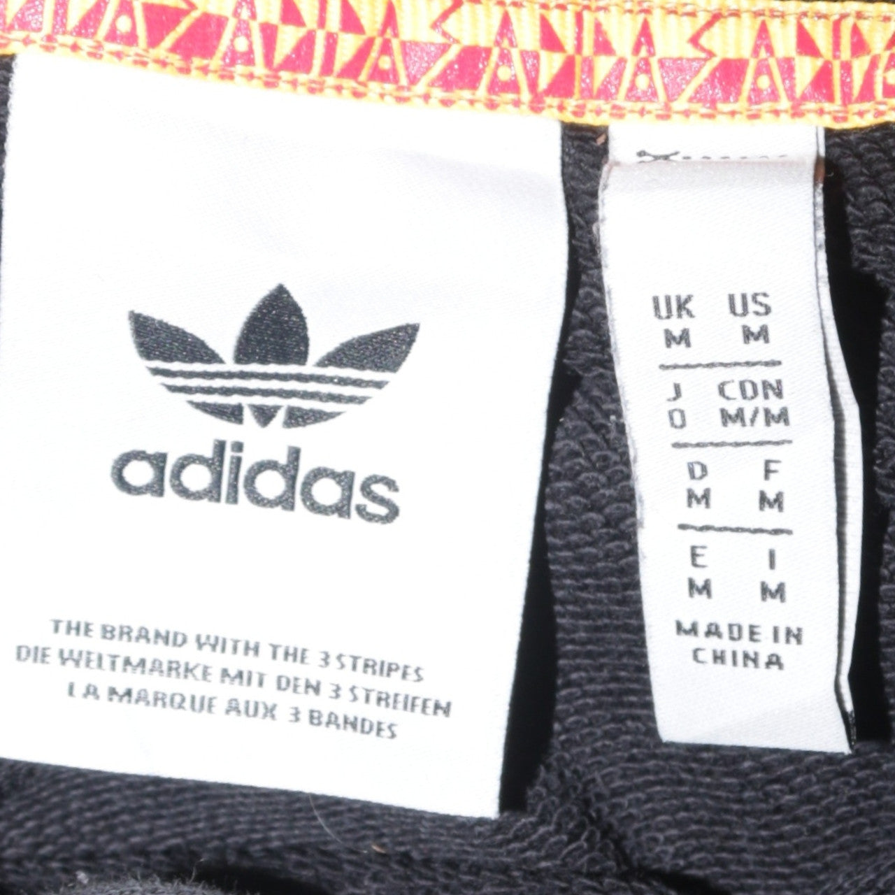 Mens UK Size M adidas Black Pullover Hoodie