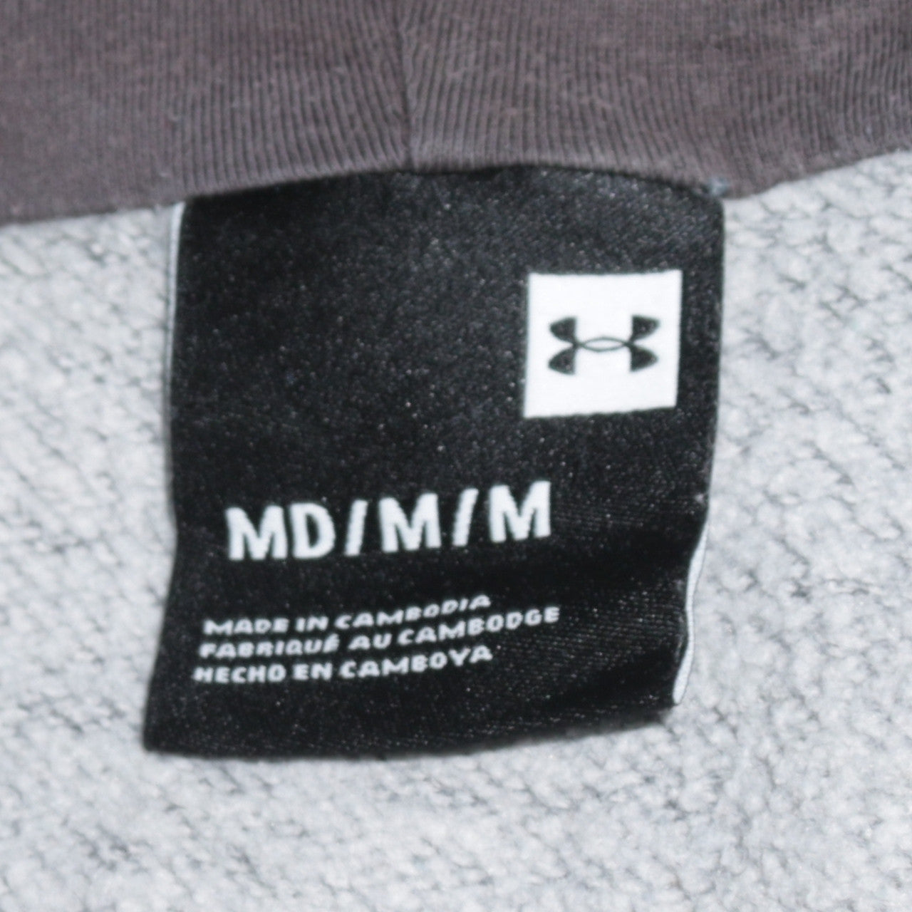 Mens UK Size M Under armour Grey Full Zip Hoodie