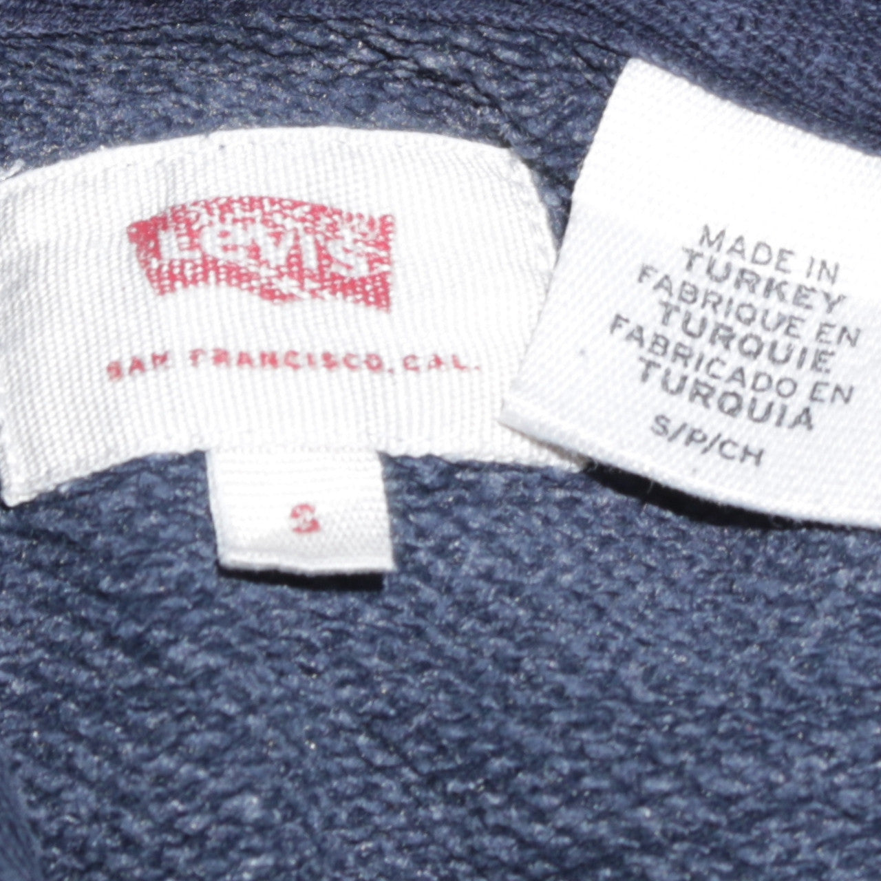 Mens UK Size S Levi's Blue Pullover Hoodie