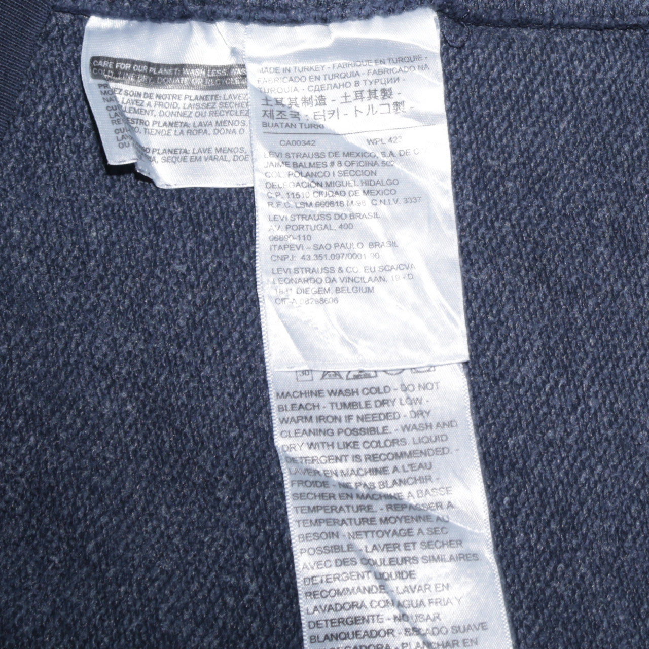 Mens UK Size S Levi's Blue Pullover Hoodie