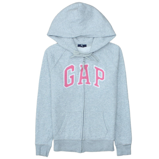 Womens UK Size S Gap Grey Full Zip Hoodie