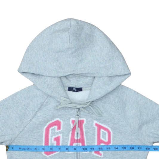 Womens UK Size S Gap Grey Full Zip Hoodie