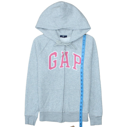 Womens UK Size S Gap Grey Full Zip Hoodie