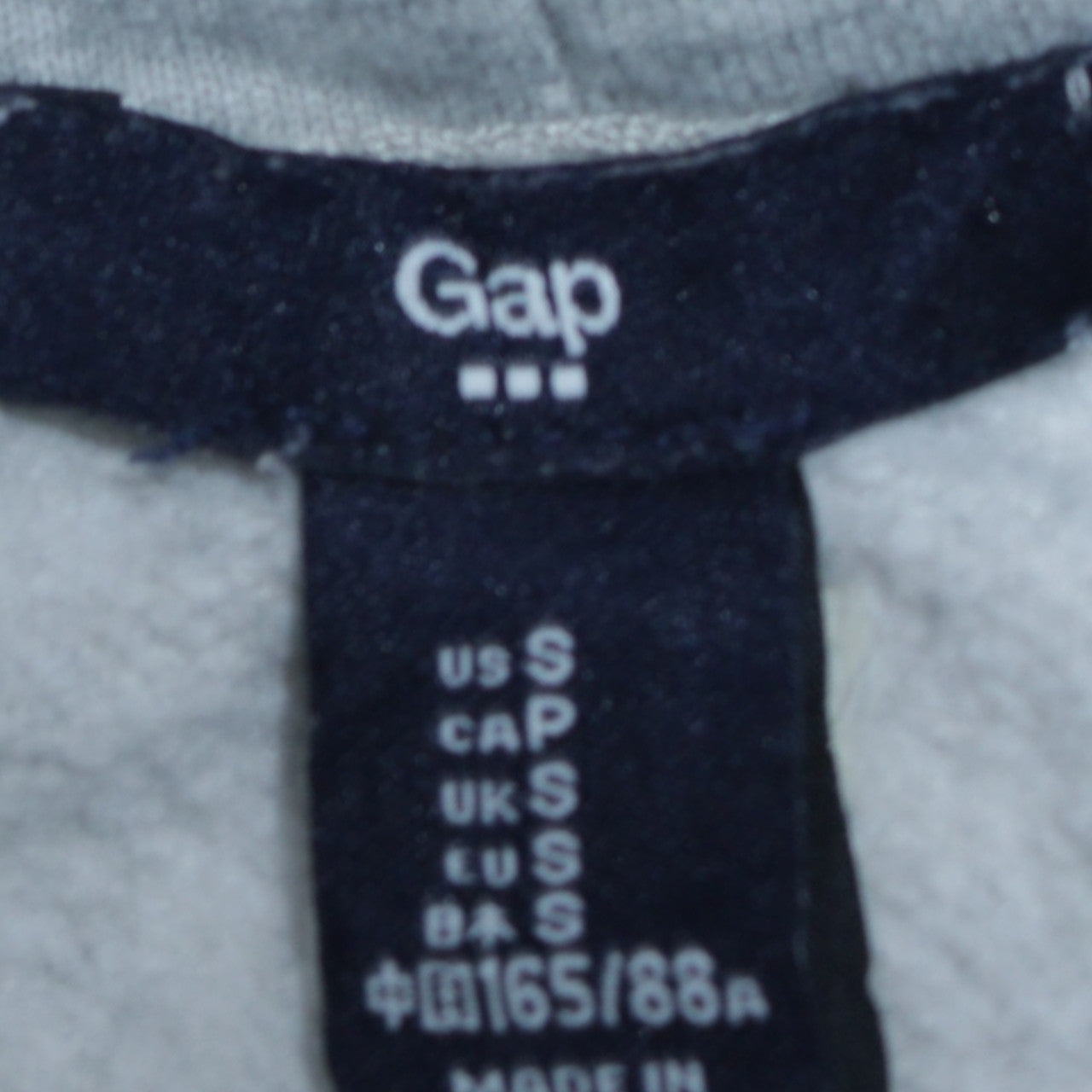 Womens UK Size S Gap Grey Full Zip Hoodie