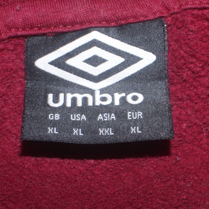 Mens UK Size XL Umbro Red Pullover Hoodie