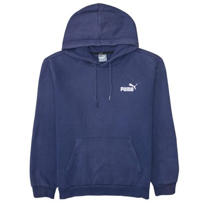 Mens UK Size M PUMA Blue Pullover Hoodie