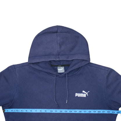 Mens UK Size M PUMA Blue Pullover Hoodie