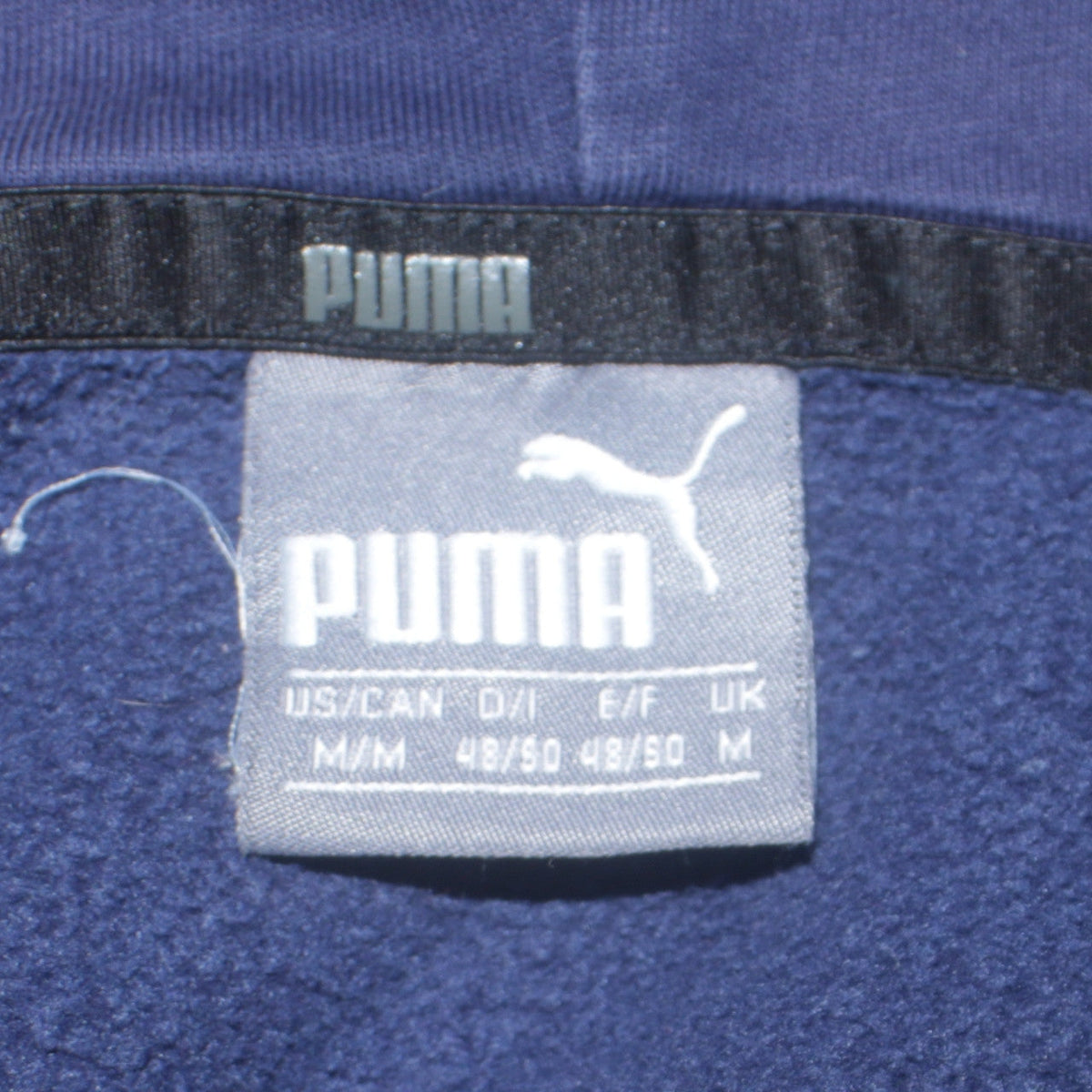 Mens UK Size M PUMA Blue Pullover Hoodie