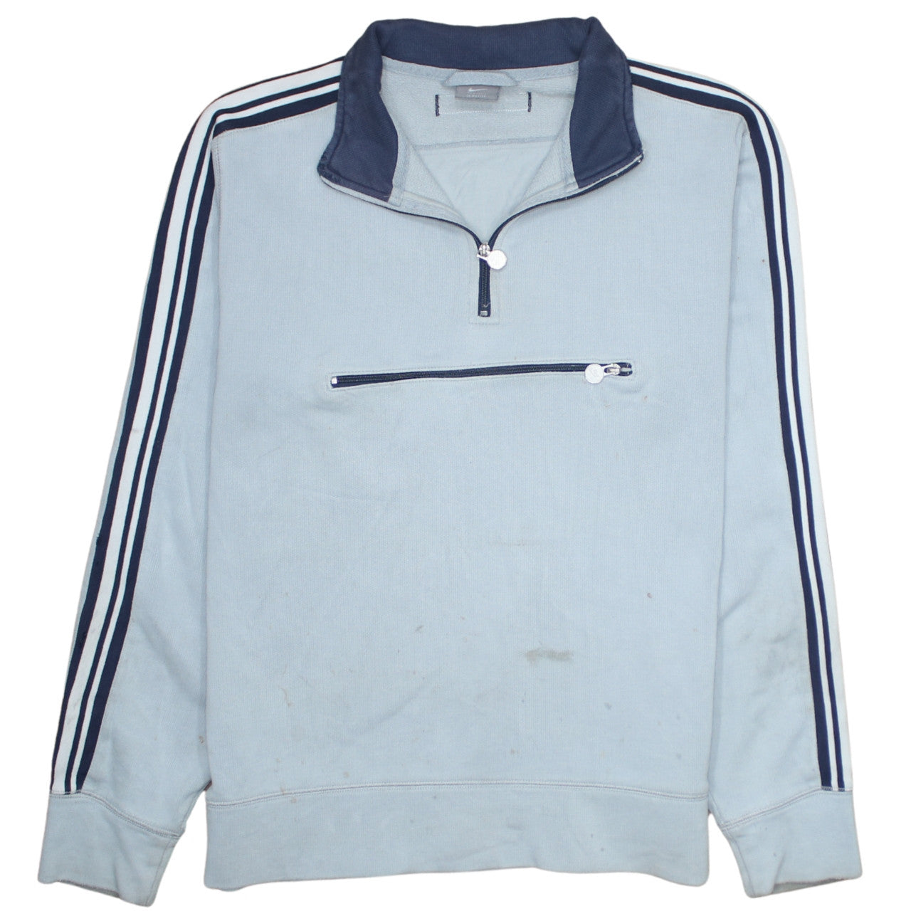 Mens UK Size M Nike Blue 1/2 Zip Sweatshirt