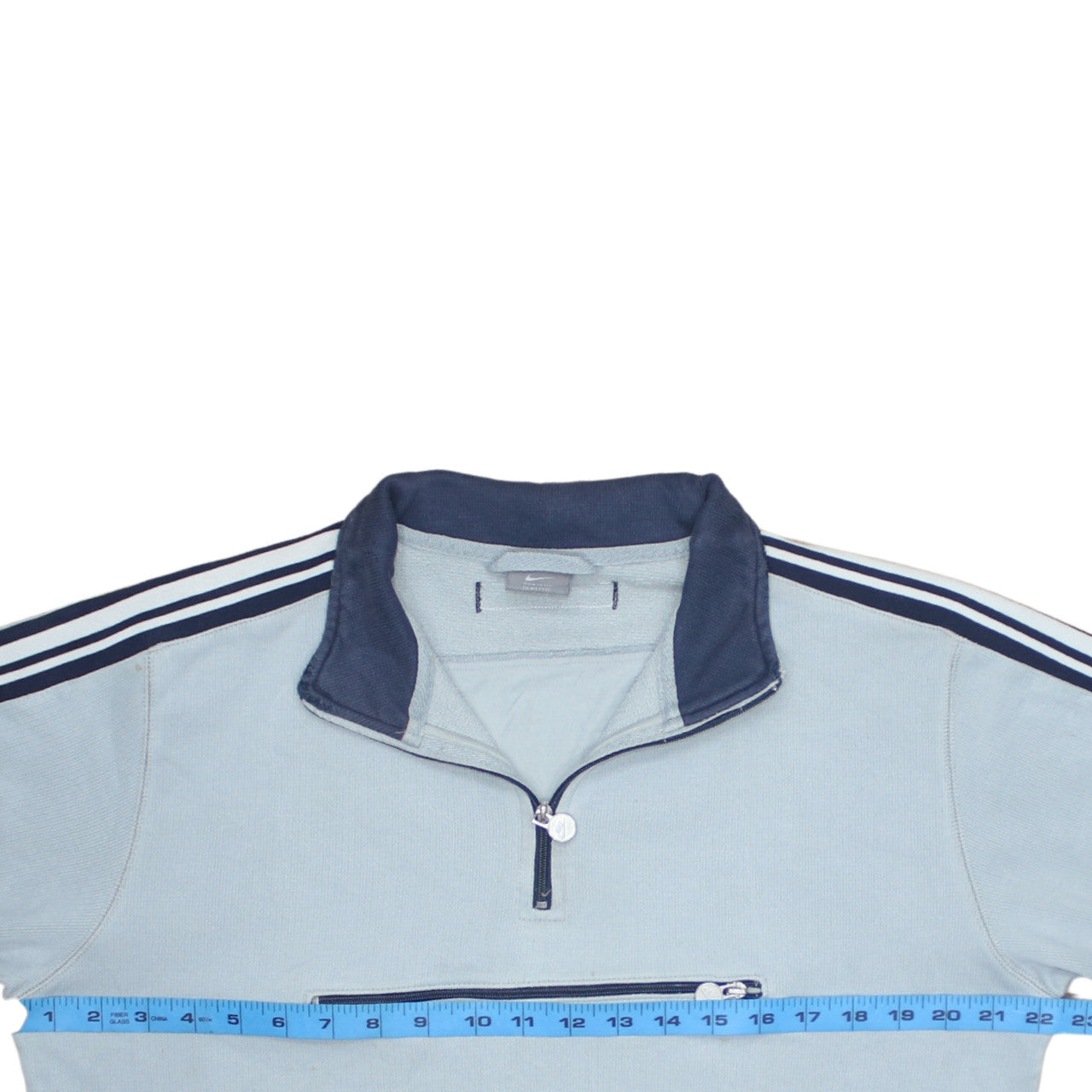 Mens UK Size M Nike Blue 1/2 Zip Sweatshirt