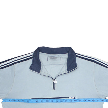 Mens UK Size M Nike Blue 1/2 Zip Sweatshirt