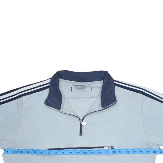 Mens UK Size M Nike Blue 1/2 Zip Sweatshirt