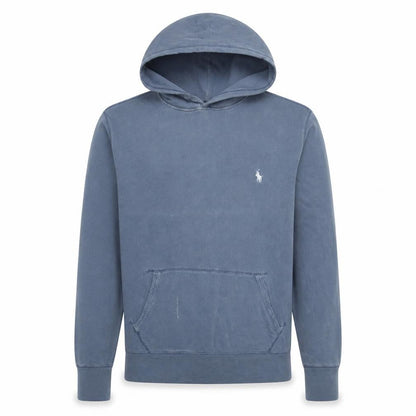 Mens UK Size L Polo Ralph Lauren Blue Pullover Hoodie