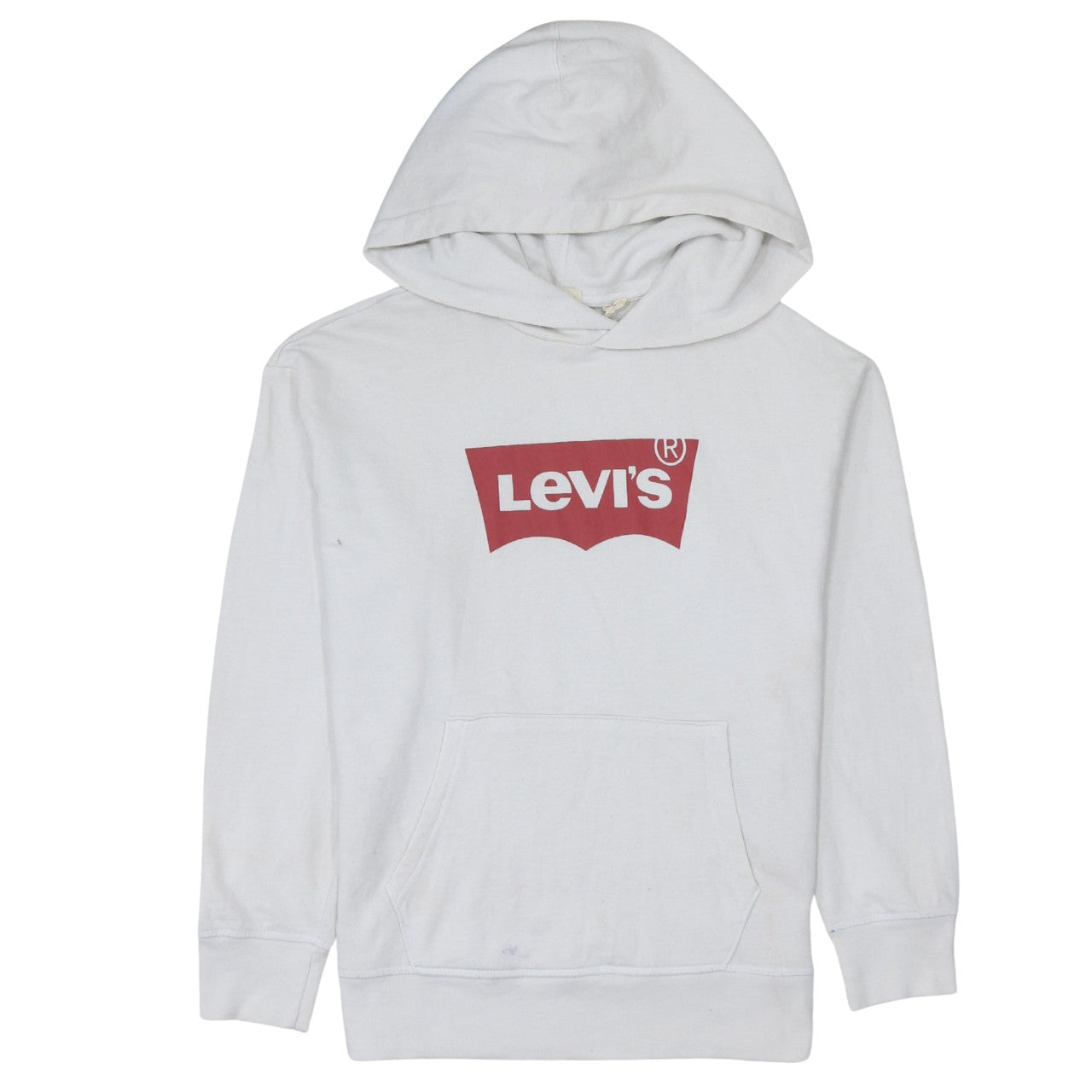Mens UK Size XS Levi's White Pullover Hoodie