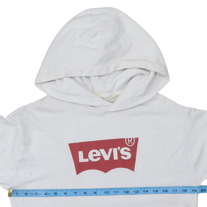 Mens UK Size XS Levi's White Pullover Hoodie