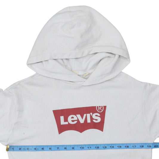 Mens UK Size XS Levi's White Pullover Hoodie