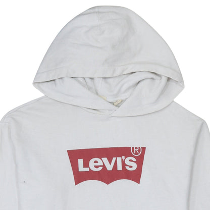 Mens UK Size XS Levi's White Pullover Hoodie