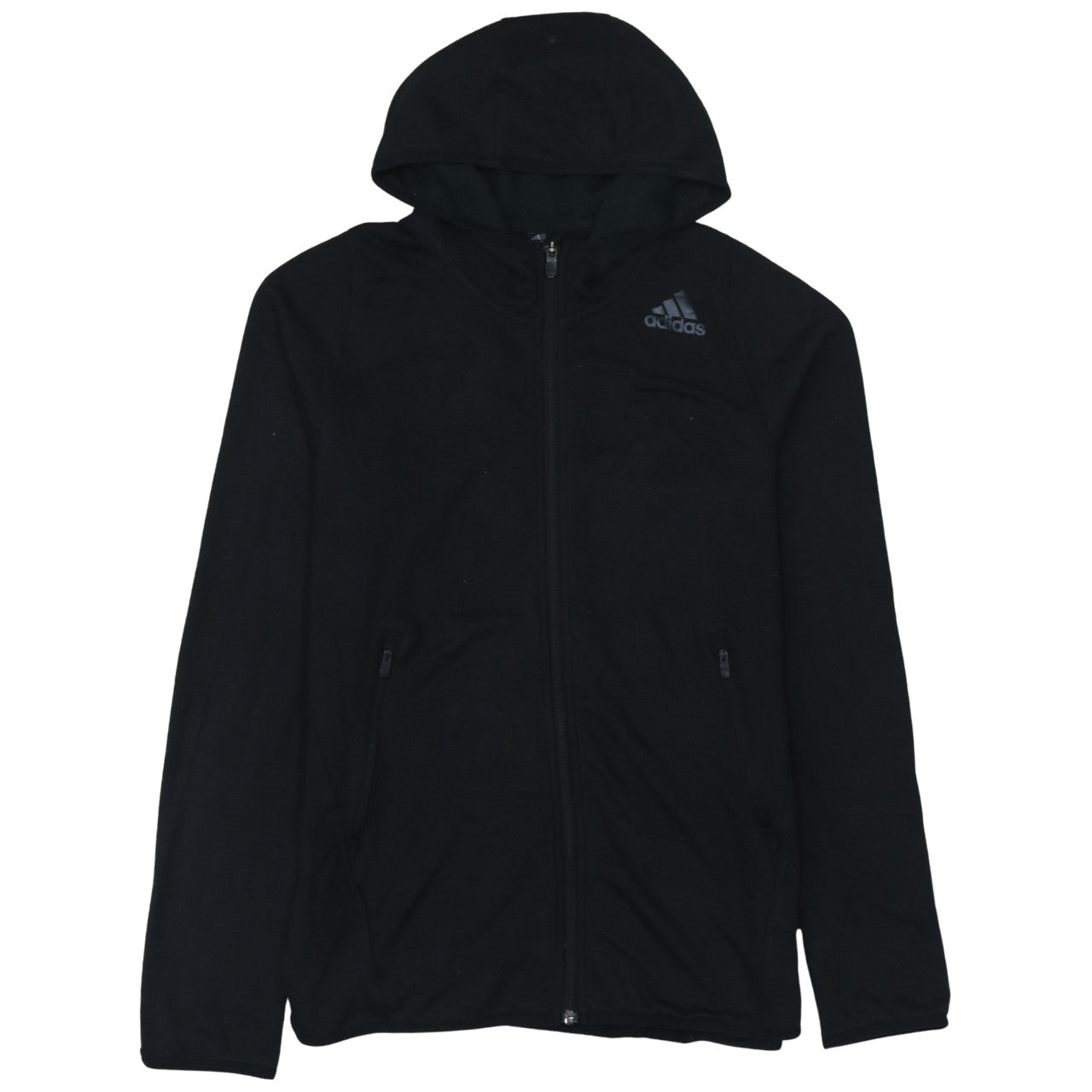 Mens UK Size M adidas Black Full Zip Hoodie