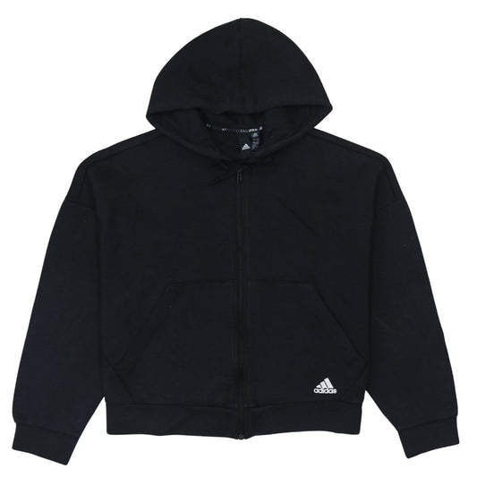 Womens UK Size L adidas Black Full Zip Hoodie