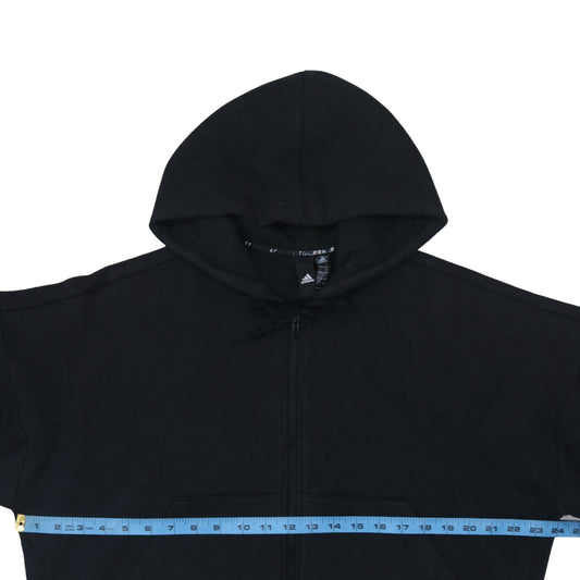 Womens UK Size L adidas Black Full Zip Hoodie