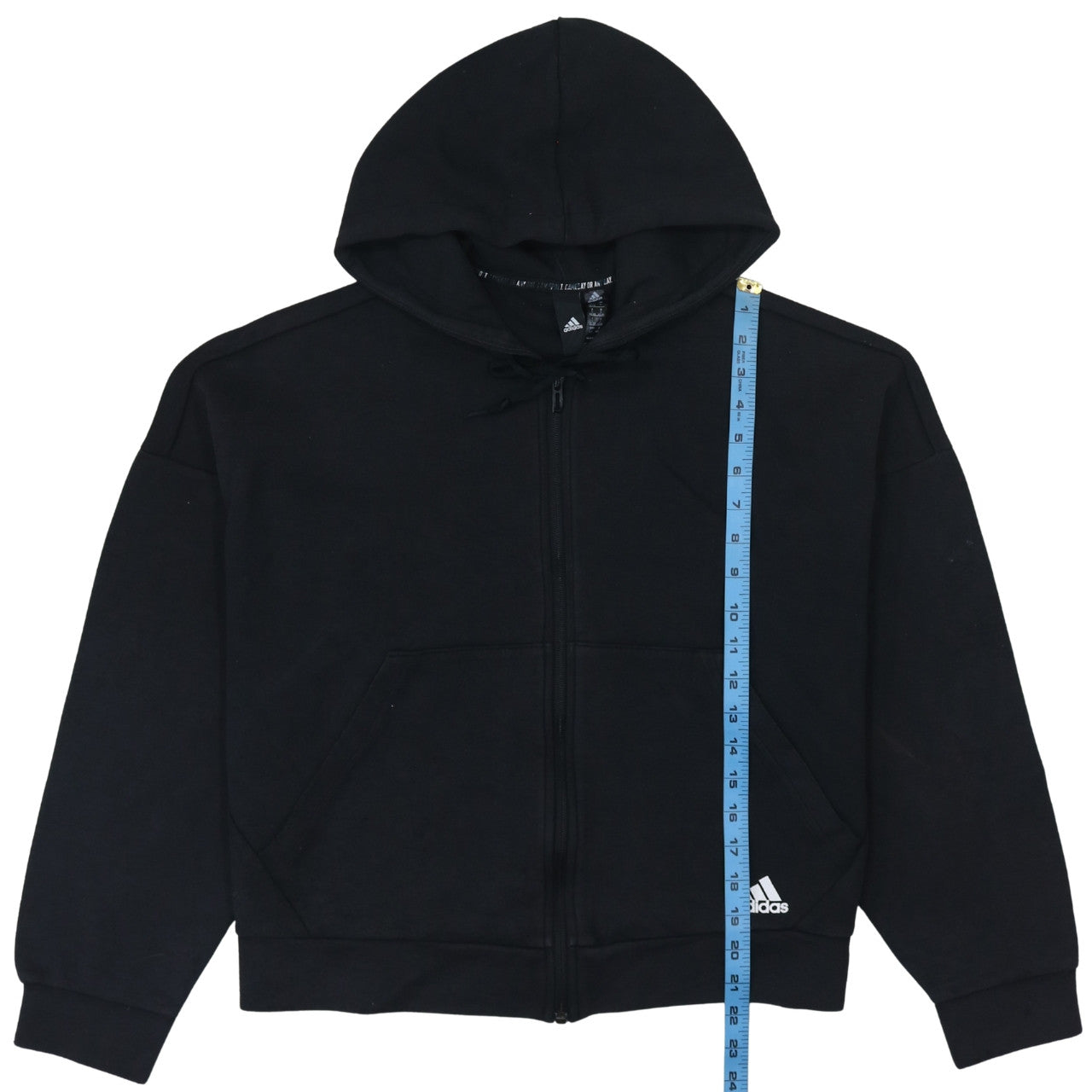 Womens UK Size L adidas Black Full Zip Hoodie