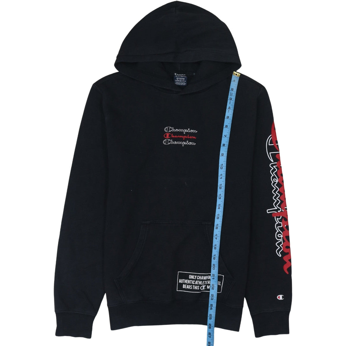 Mens UK Size M Champion Black Pullover Hoodie