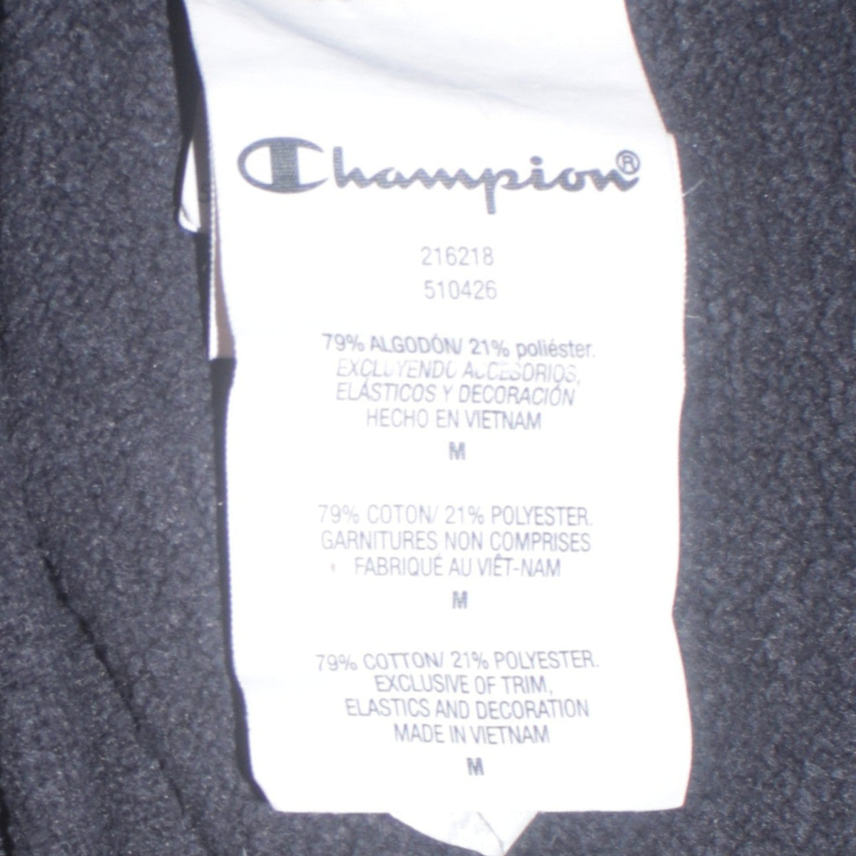 Mens UK Size M Champion Black Pullover Hoodie