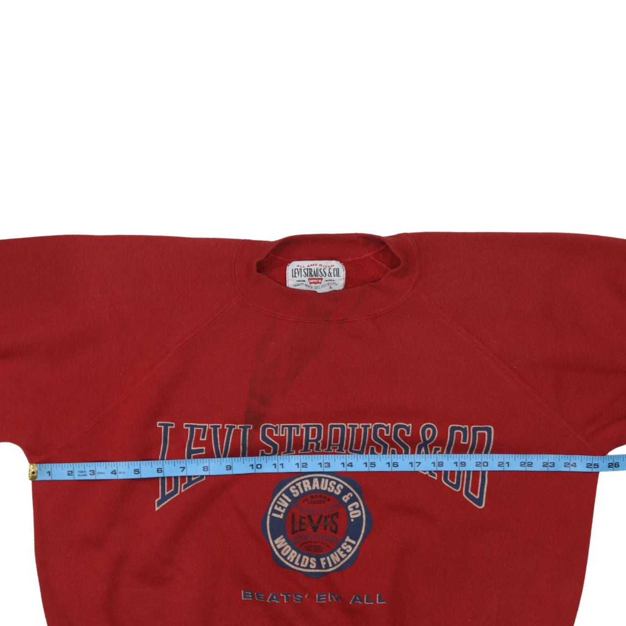 Womens UK Size L Levi's Red Pullover Sweatshirt