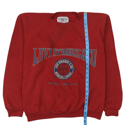 Womens UK Size L Levi's Red Pullover Sweatshirt