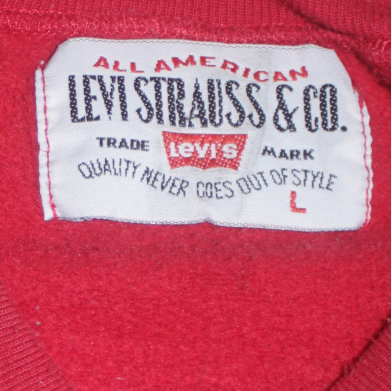 Womens UK Size L Levi's Red Pullover Sweatshirt