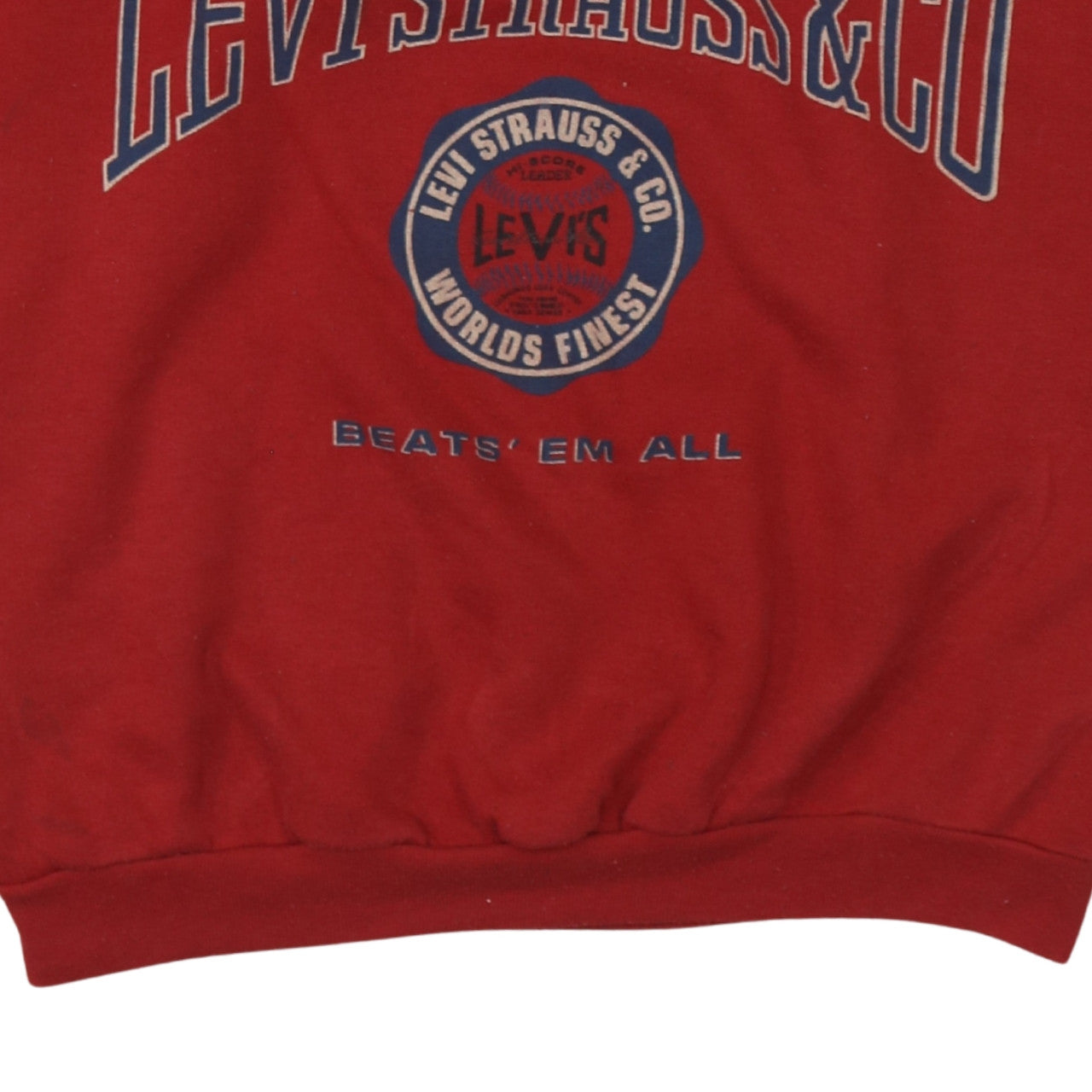 Womens UK Size L Levi's Red Pullover Sweatshirt
