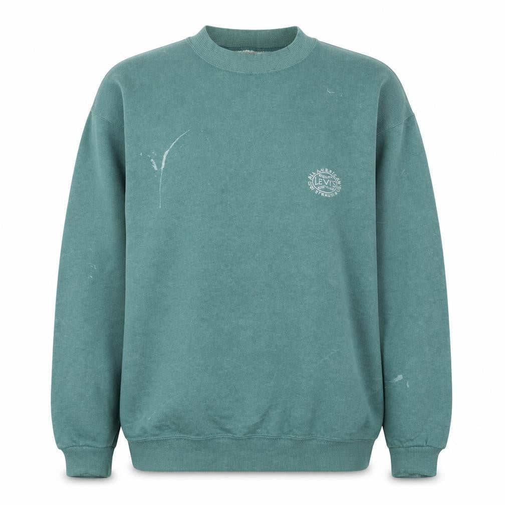 Womens UK Size L Levi's Green Pullover Sweatshirt