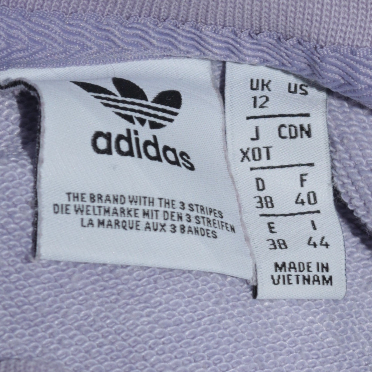 Womens UK Size 12 adidas Purple Pullover Sweatshirt