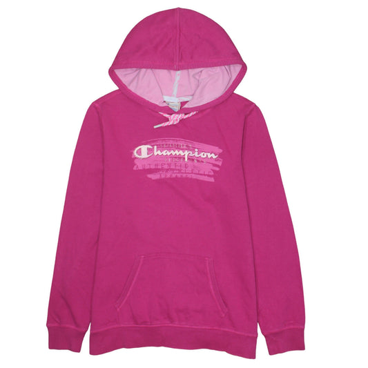 Womens UK Size L Champion Pink Pullover Hoodie