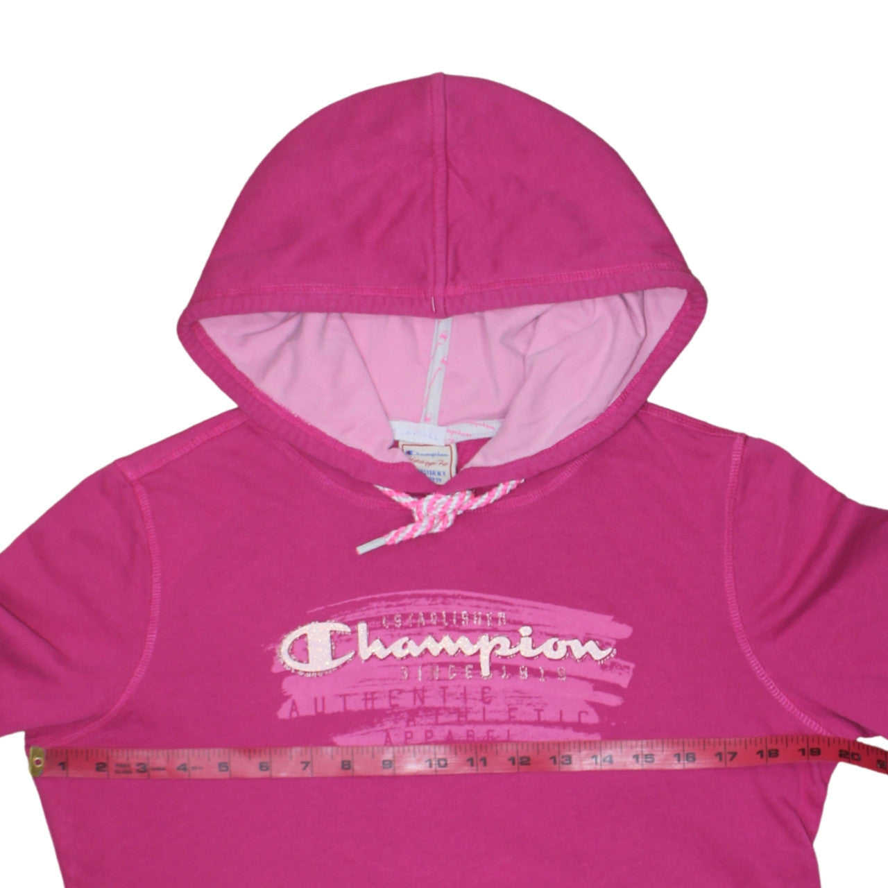Womens UK Size L Champion Pink Pullover Hoodie
