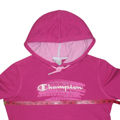 Womens UK Size L Champion Pink Pullover Hoodie