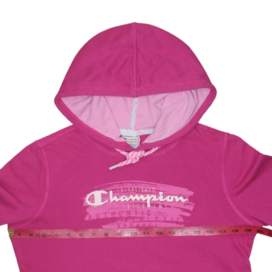 Womens UK Size L Champion Pink Pullover Hoodie