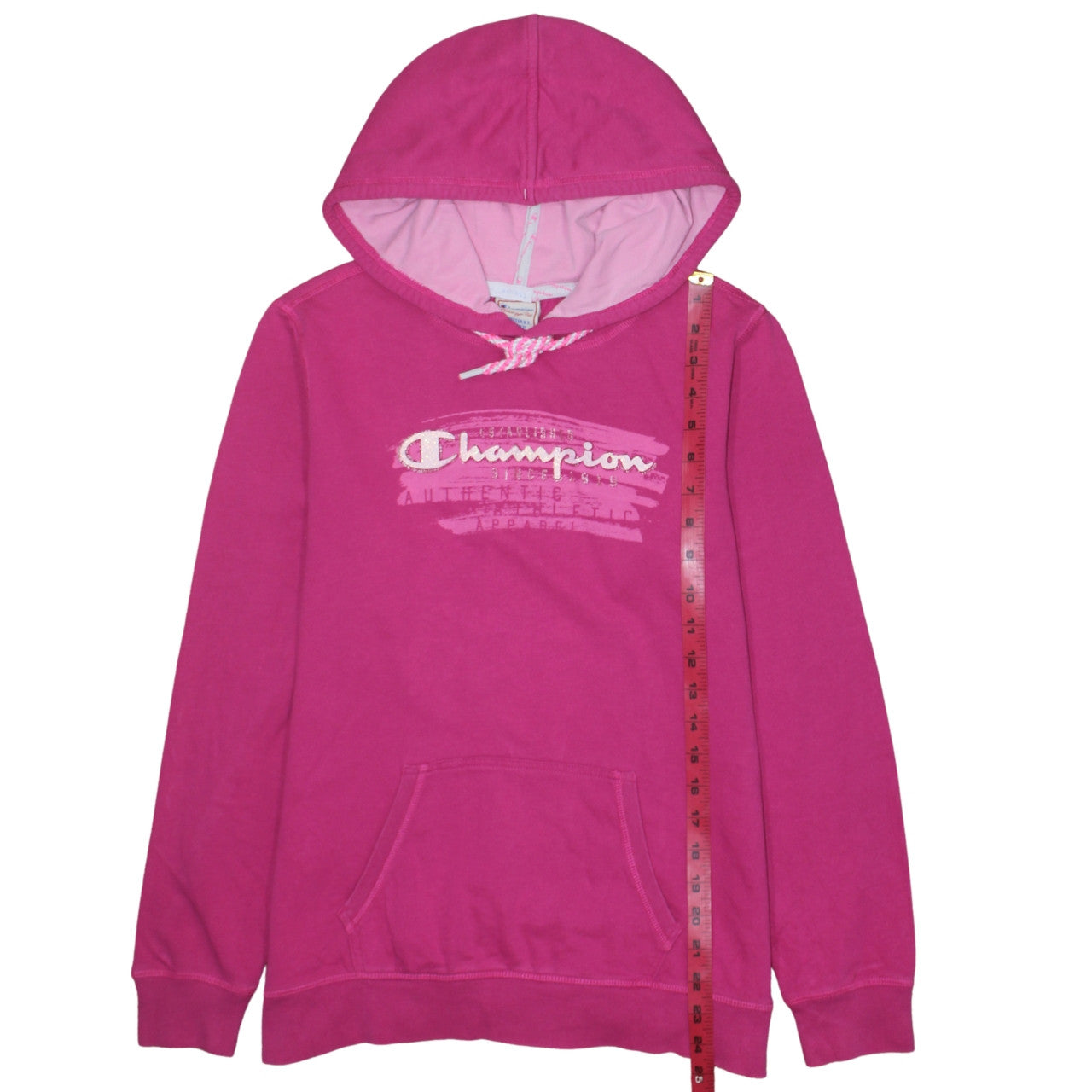 Womens UK Size L Champion Pink Pullover Hoodie