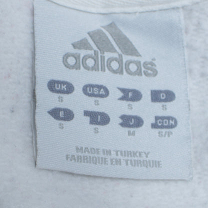 Mens UK Size M adidas White Full Zip Hoodie