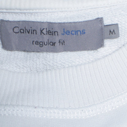 Mens UK Size M Calvin Klein Jeans White Pullover Sweatshirt