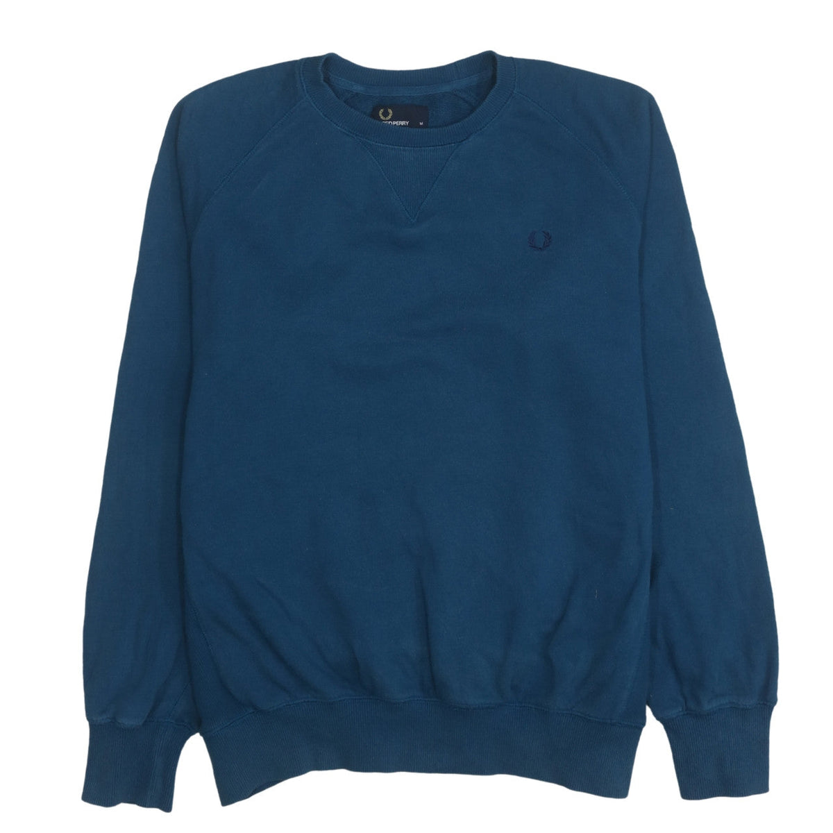 Mens UK Size M Fred Perry Blue Pullover Sweatshirt