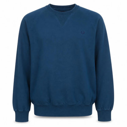 Mens UK Size M Fred Perry Blue Pullover Sweatshirt