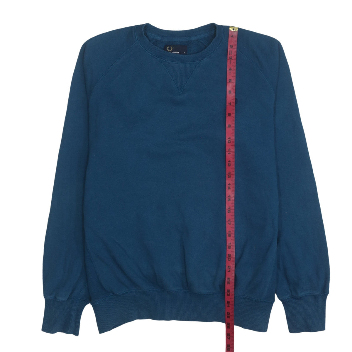 Mens UK Size M Fred Perry Blue Pullover Sweatshirt