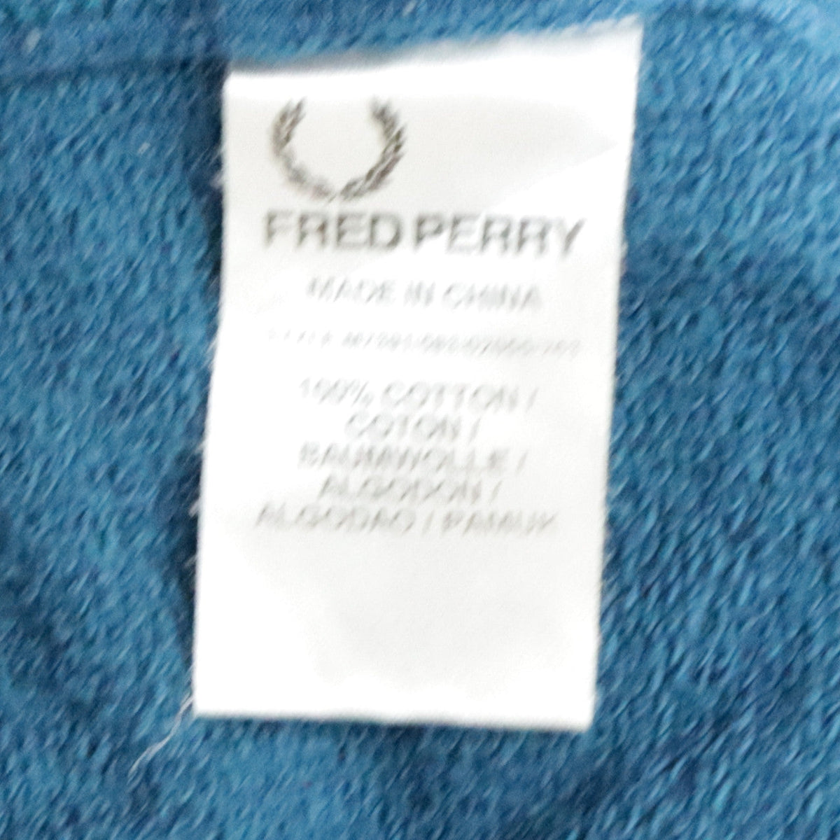 Mens UK Size M Fred Perry Blue Pullover Sweatshirt
