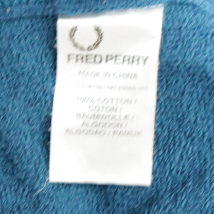 Mens UK Size M Fred Perry Blue Pullover Sweatshirt