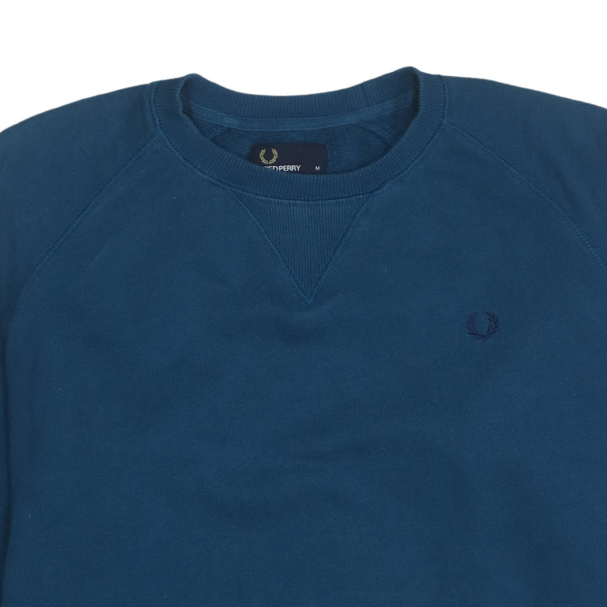 Mens UK Size M Fred Perry Blue Pullover Sweatshirt
