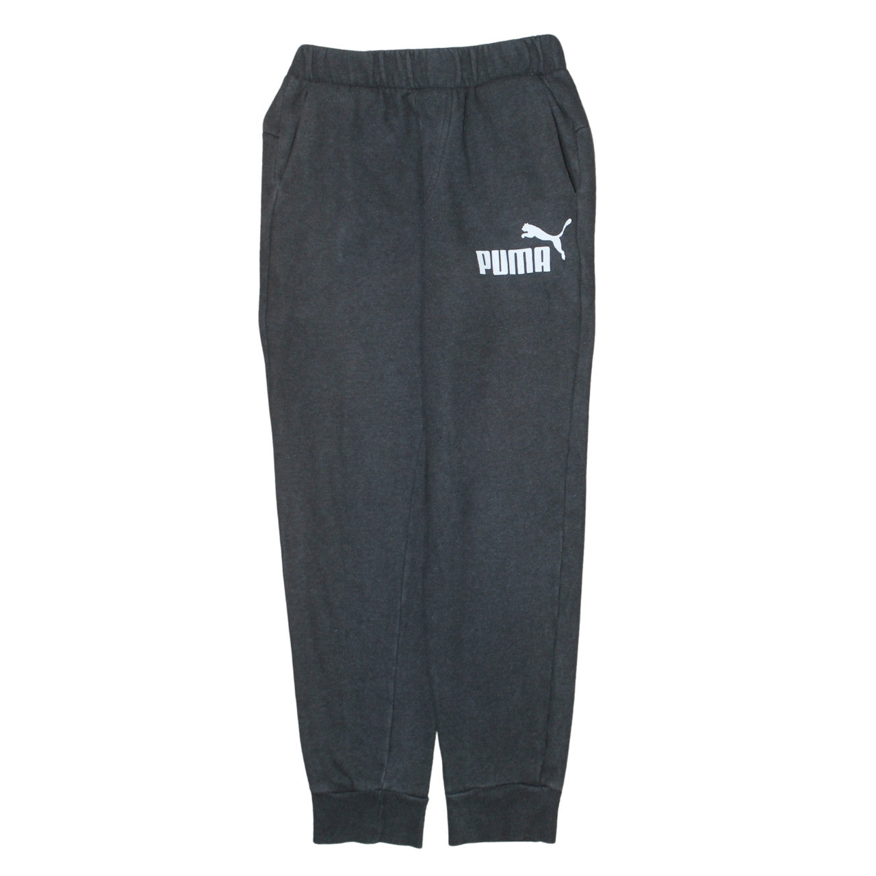 Mens UK Size S PUMA Regular Fit Jogger Black Trousers