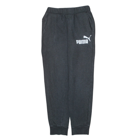 Mens UK Size S PUMA Regular Fit Jogger Black Trousers